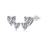Enchanted Sparkle Heart Stud Earrings