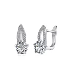 Elegant Solitaire Drop Earrings