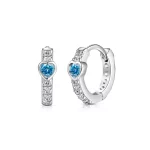 Heart Blue Drop Earrings