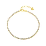 Golden Luminescence Tennis Bracelet