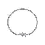 Elegant Radiance Silver Tennis Bracelet