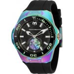 Technomarine Cruise Iridescent Watch with Black Dial and Silicone Strap